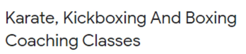 Karate, Kickboxing And Boxing Coaching Classes logo