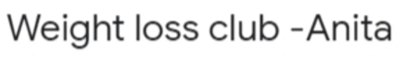 Weight Loss Club Anita Online Service logo