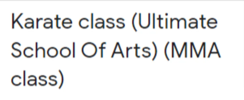 Karate Class (Ultimate School Of Arts logo
