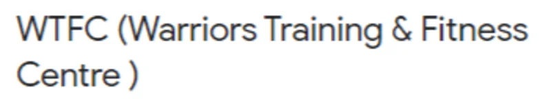 WTFC (Warriors Training And Fitness Centre logo