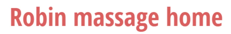 Robin Massage Home logo