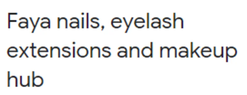 Faya nails, Eyelash Extensions and Makeup Hub logo