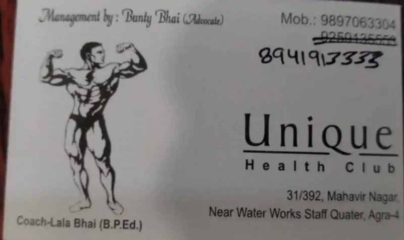 Unique Health Club in Civil lines Agra logo