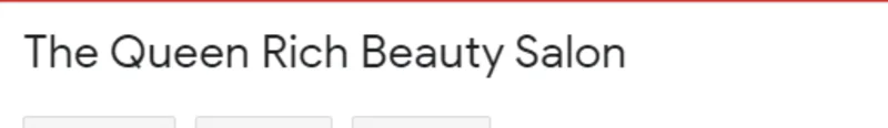 The Queen Rich Beauty Salon logo