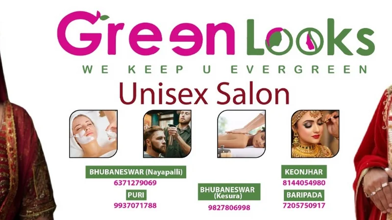 Green Looks Unisex Salon Puri logo
