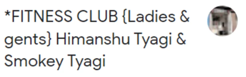 FITNESS CLUB {Ladies & gents} Himanshu Tyagi and Smokey Tyagi logo