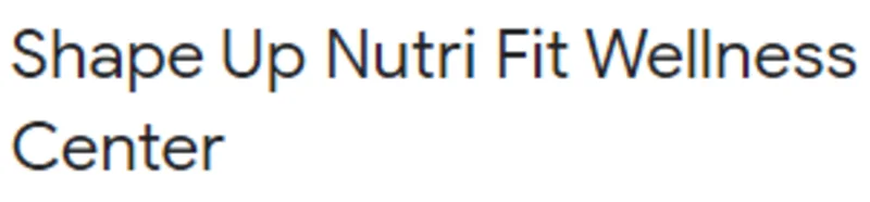 Shape Up Nutri Fit Wellness Center logo