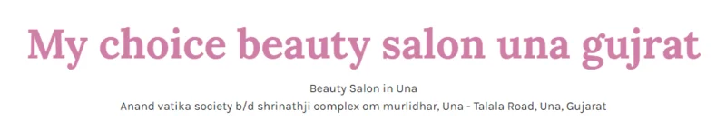 My Choice Beauty Salon una Gujrat logo