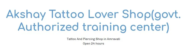 Akshay Tattoo Lover Shop (govt. Authorized training center logo